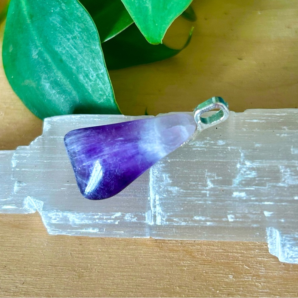 Chevron Amethyst Pendant